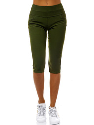 Legginsy krótkie damskie khaki OZONEE JS/1041/A7