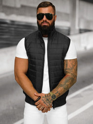 Kamizelka męska pikowana czarna OZONEE JS/MY77Z