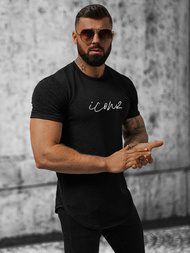 T-Shirt męski czarny OZONEE O/P1108