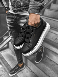 Sneakersy czarno-białe OZONEE CH/253