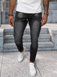 Spodnie jeansowe męskie slim fit czarne OZONEE NB/MP0063/1N