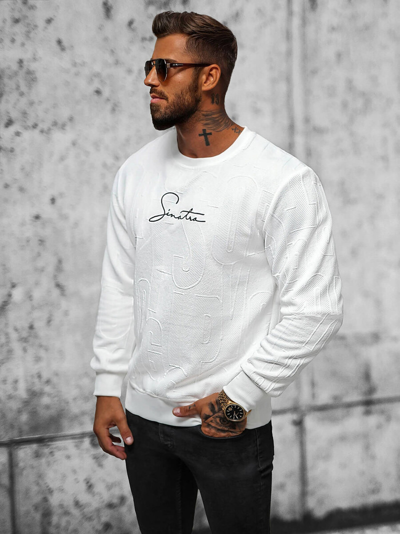 Bluza męska biała OZONEE JS/3B576