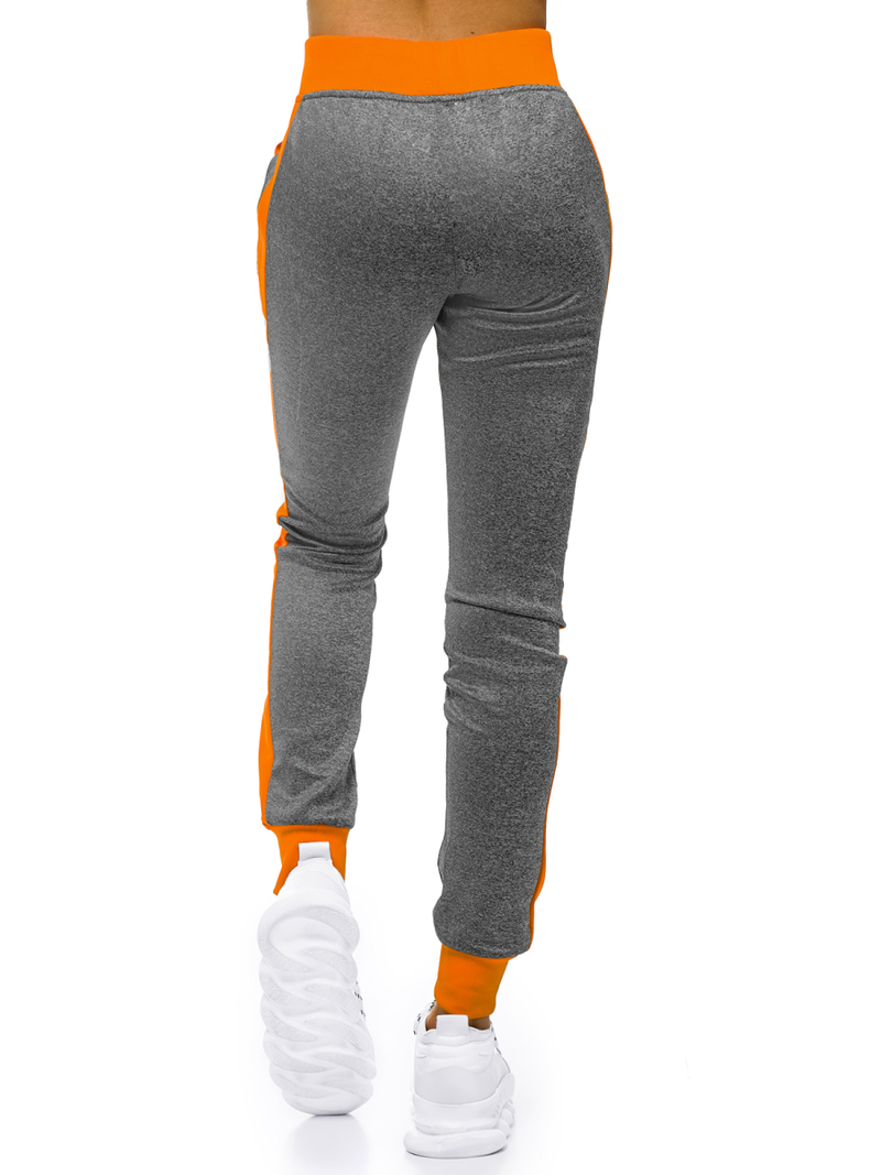 Spodnie dresowe damskie grafitowe OZONEE JS/JK88108