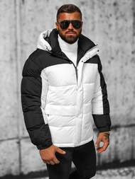 Куртка Чоловіча Бiло-Чорна OZONEE JS/31M5008