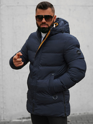 Kurtka zimowa męska pikowana granatowa OZONEE N/7330Z