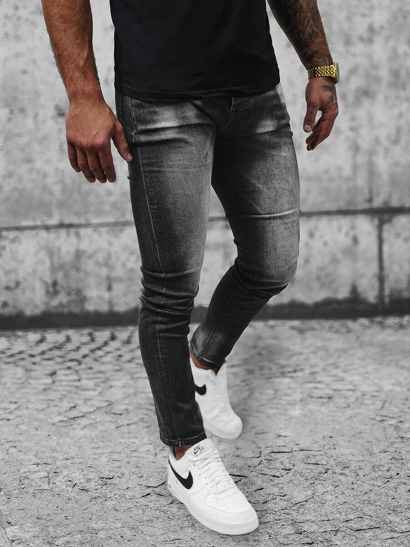 Spodnie jeansowe męskie czarne OZONEE NB/MP0021NZ