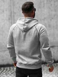 Bluza z kapturem męska szara OZONEE O/8B152/2