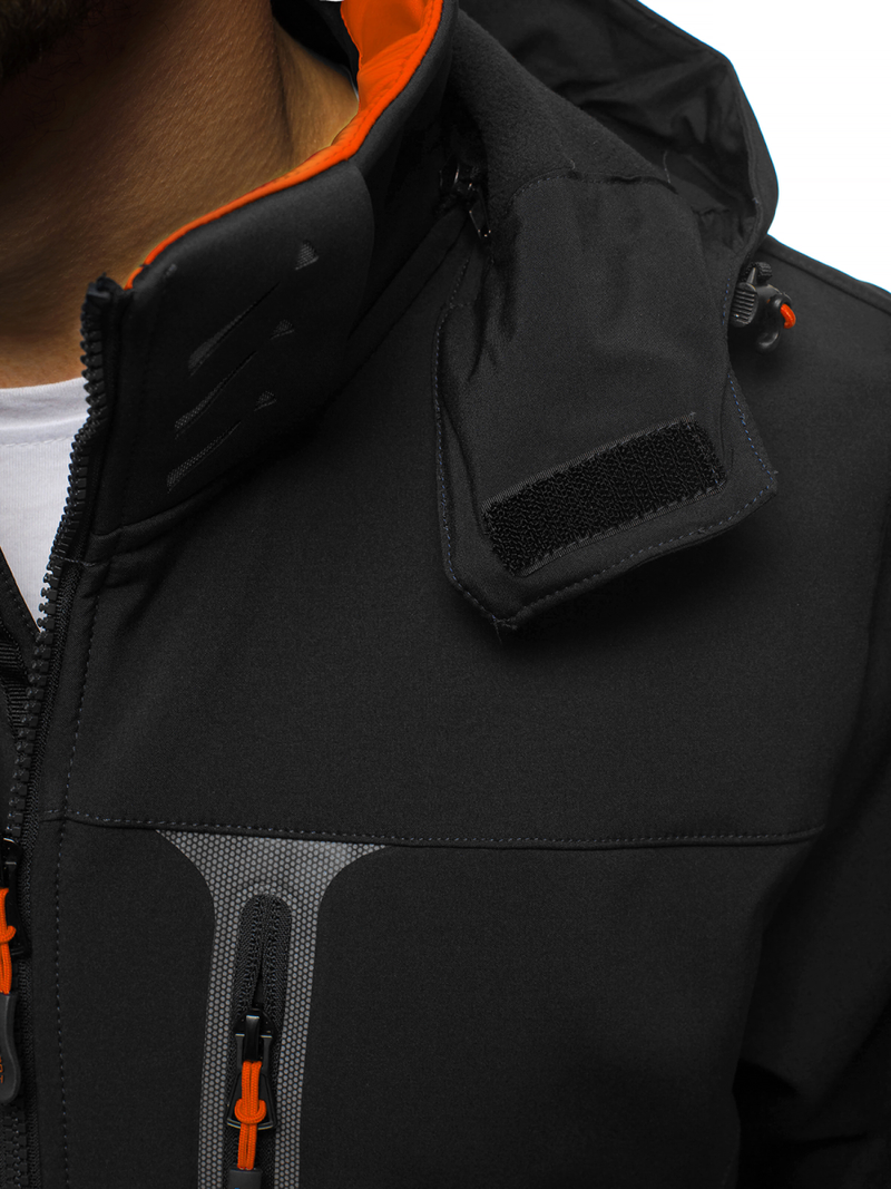 Куртка чоловіча Чорно-помаранчева OZONEE GE/12262