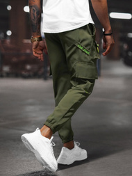 Spodnie męskie chino joggery khaki OZONEE O/CP149Z