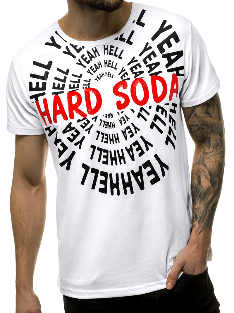 Футболка чоловіча Бiлий OZONEE JS/KS1948