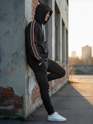 Bluza z kapturem męska czarna OZONEE JS/8B1731/3