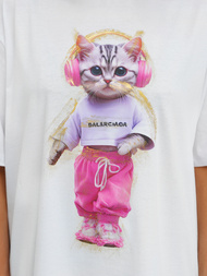 T-shirt damski z nadrukiem biały OZONEE DJ77423