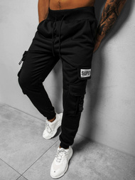 Spodnie dresowe męskie czarne OZONEE O/HS7050