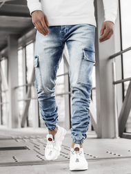 Spodnie jeansowe joggery męskie OZONEE O/B4968