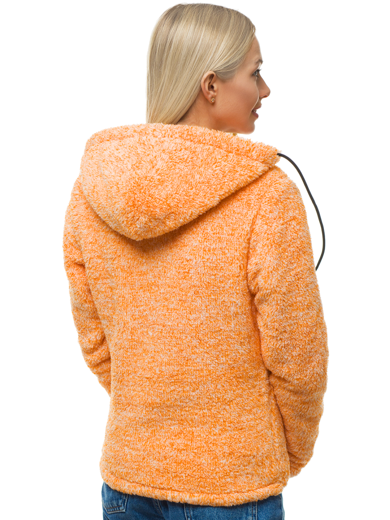 Bluza z kapturem damska pomarańczowa OZONEE JS/HH008/48