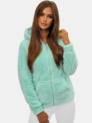 Bluza damska rozpinana z kapturem jasno-niebieska OZONEE JS/HH007/41Z