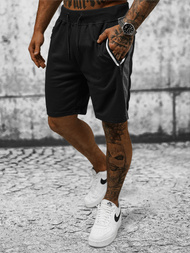 Spodenki dresowe męskie czarne OZONEE JS/8K927