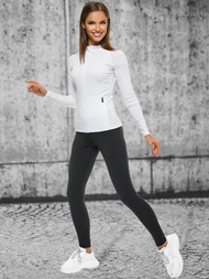 Bluza damska rozpinana biała OZONEE JS/HD154/45