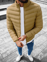 Kurtka męska przejściowa beżowa OZONEE JS/SM70/11