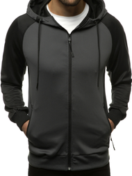 Bluza męska rozpinana grafitowa OZONEE JS/88006