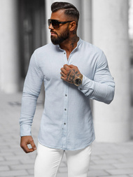 Класична сорочка чоловіча Яскраво-cиня OZONEE O/V84