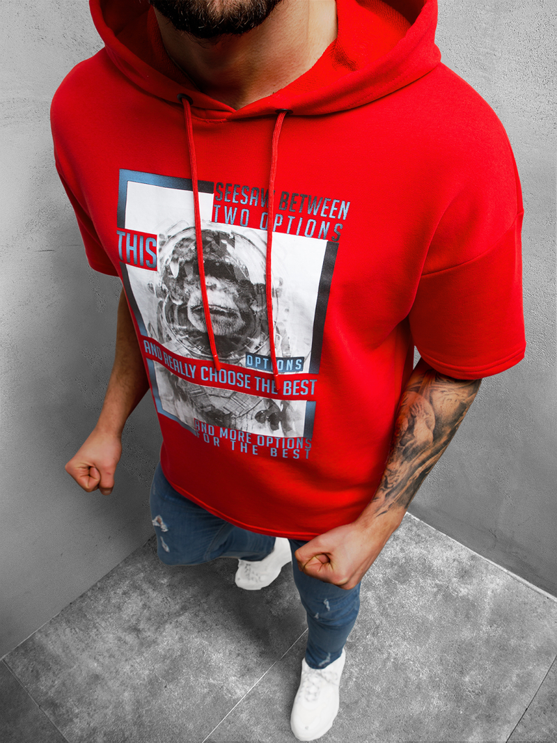 Толстовка чоловіча Червона OZONEE B/20402010Z