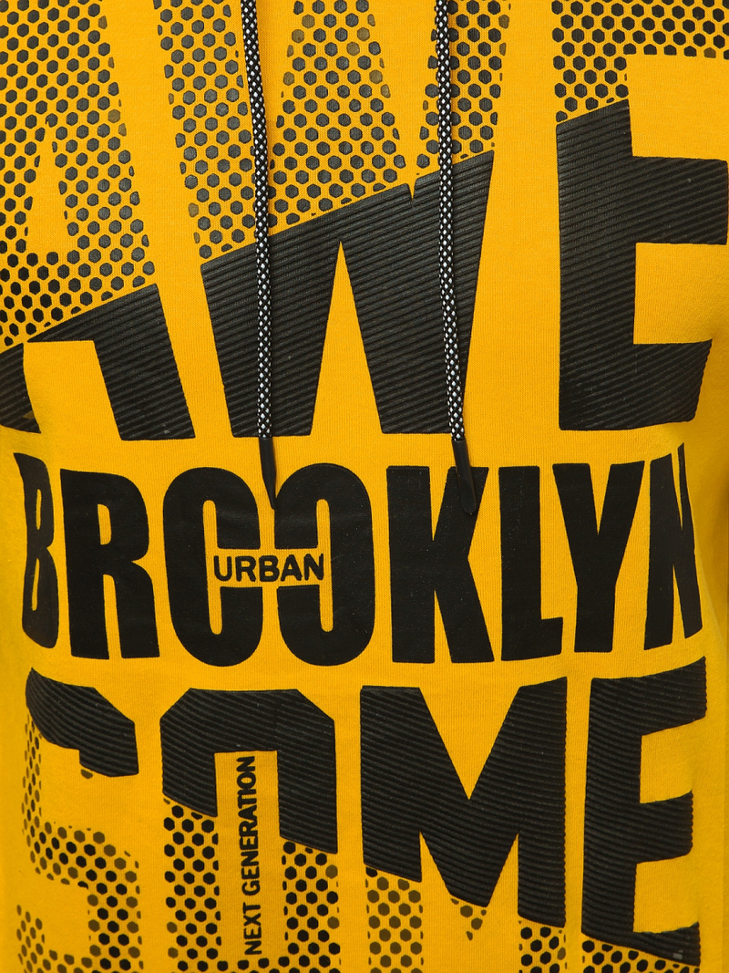 Bluza z kapturem męska żółta OZONEE JS/KS2141Z