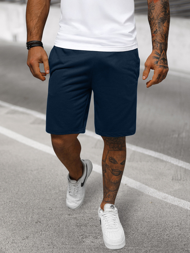 Spodenki dresowe męskie granatowe OZONEE JS/8K100/25Z