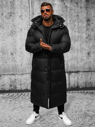 Kurtka zimowa męska długa czarna OZONEE O/M3202