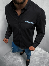 сорочка чоловіча Чорна OZONEE O/3015Z