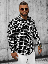 Сорочка Чоловіча Чорно-Бiла OZONEE E/9000/2Z