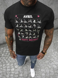 T-Shirt męski czarny OZONEE NB/3005Z