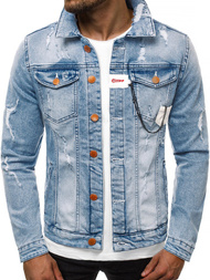 Kurtka jeans męska niebieska OZONEE G/600