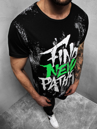 T-Shirt męski czarny OZONEE JS/KS2013Z