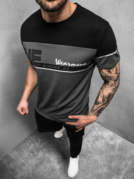 T-Shirt męski grafitowy OZONEE JS/SS11002Z