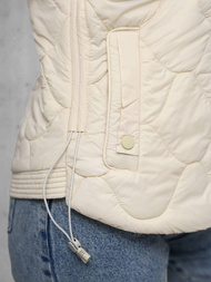 Kurtka damska pikowana ecru OZONEE JS/16M9239/62