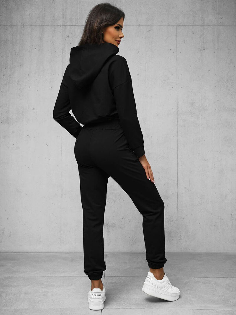 Komplet dresowy dwuczęściowy czarny OZONEE O/12108Z