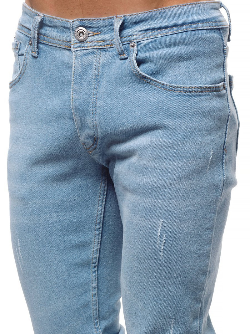 Spodnie jeansowe męskie jasno-niebieskie OZONEE O/4492/01