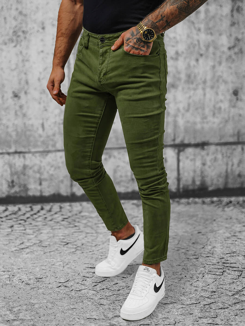 Spodnie męskie chino zielone OZONEE NB/MP0160MV