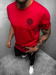 T-Shirt męski czerwony OZONEE JS/SS11095