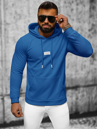 Bluza z kapturem męska niebieska OZONEE O/TB2216