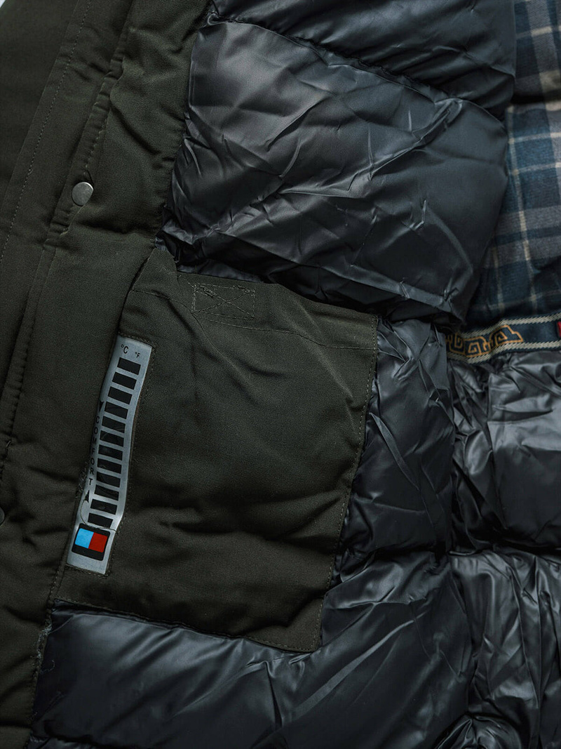 Kurtka zimowa męska ciemno-zielona OZONEE JS/5M718/136