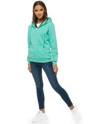Bluza damska rozpinana z kapturem miętowa/2 OZONEE JS/W03/61Z