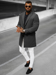 Płaszcz męski grafitowy OZONEE JB/1047Z