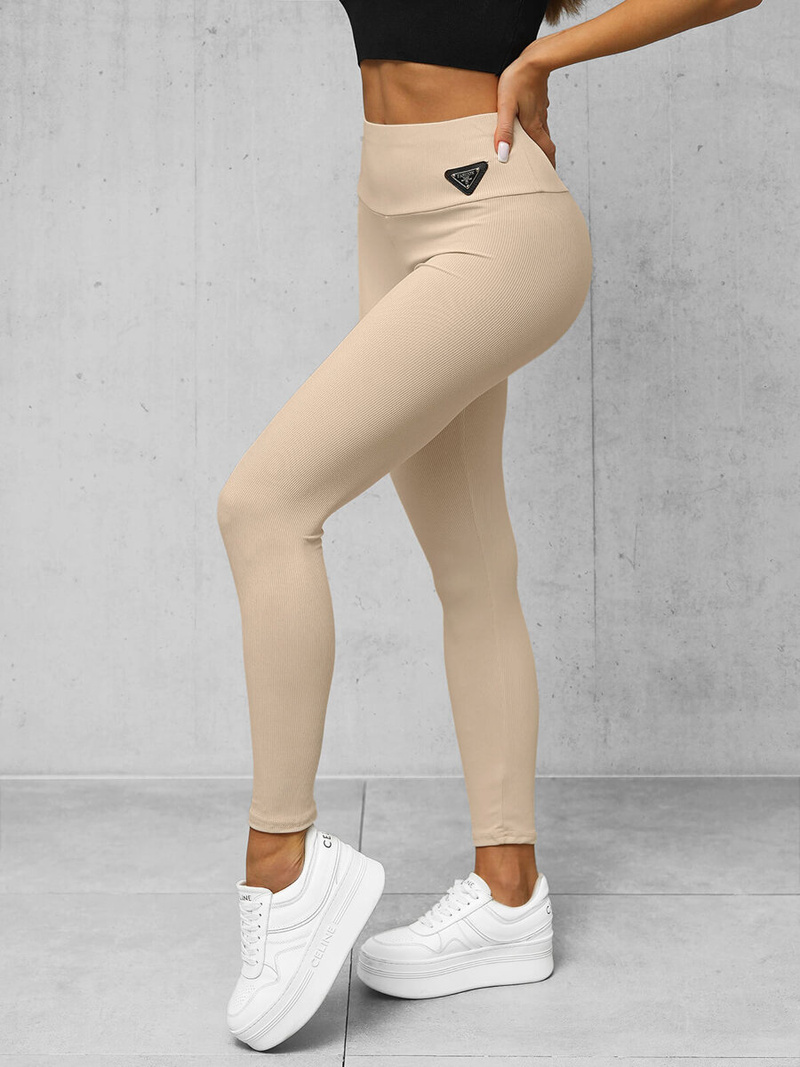 Legginsy damskie ecru OZONEE O/ZCH2281