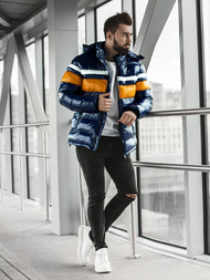 Kurtka zimowa męska pikowana granatowa OZONEE N/6463