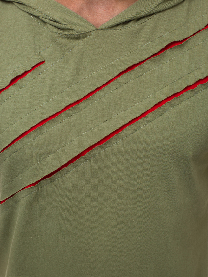 Футболка чоловіча Хакі-Червона OZONEE A/1185Z