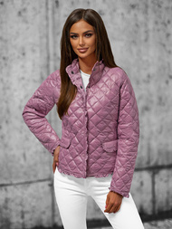 Kurtka damska pikowana różowa OZONEE O/H956
