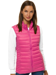 Kamizelka damska pikowana jasno-różowa OZONEE JS/M23038/42