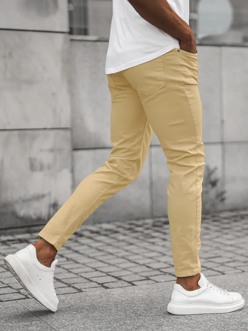 Чоловічі джинси бежеві OZONEE E/5388/02